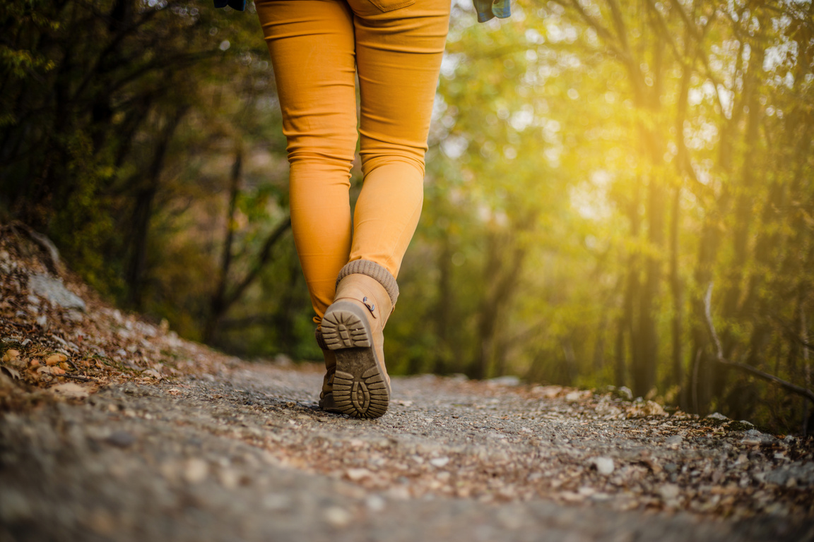 Woman walking in nature